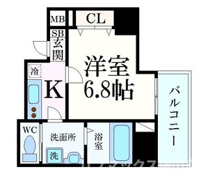 レオンコンフォート上本町カレントの物件間取画像